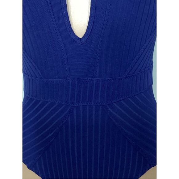 New. BECCA navy plunge neck swimsuit. Small. $129 - Picture 3 of 8